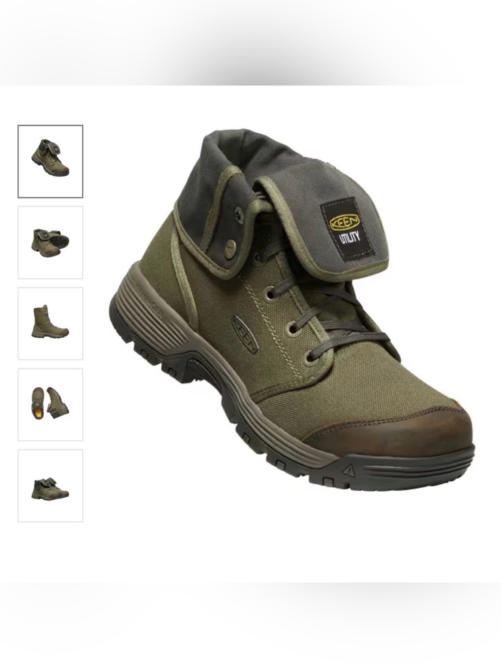 NWT Keen Utility Men's Roswell Mid Boots | Military Olive/Black Olive | Size 8.5